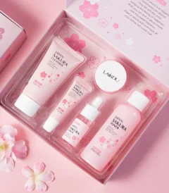 laikou sakura kit skin care sets moisturizing and reducing fine lines cleansing pore product 5 piece korean skincare set